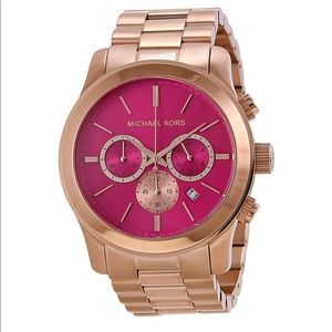Michael Kors rose gold watch.